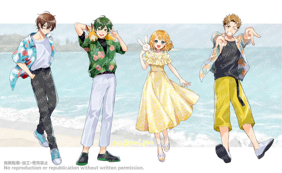 yori_you's tweet photo. 10/25に開催される沖縄でのライブの出演者様のイラストを担当させていただきました！
豪華メンバーで、ロゴもフライヤーもすごく可愛い…！
どうぞよろしくお願いいたします！🌺 https://t.co/57DbYvbE7V