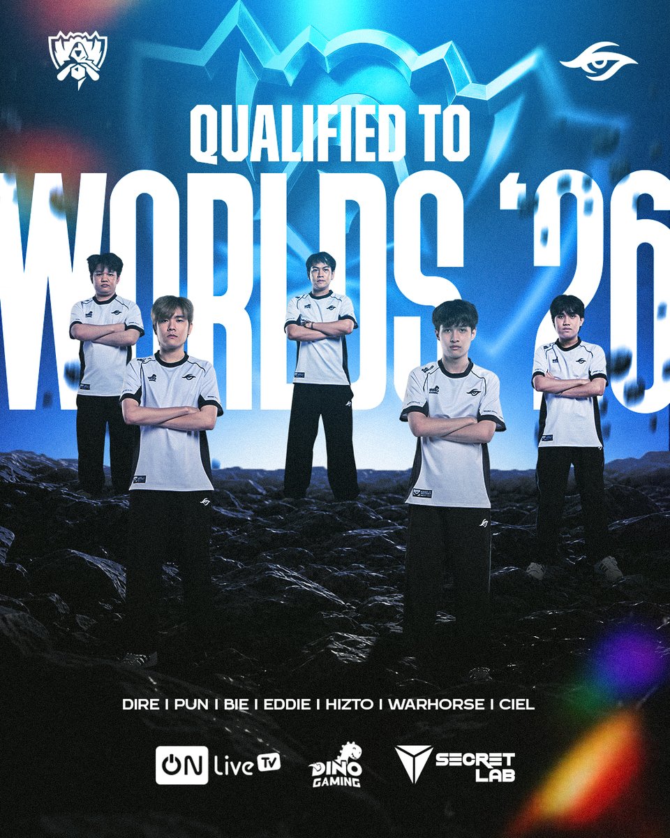 teamsecret's tweet photo. We're back on the big stage.
Team Secret Whales have qualified to Worlds 2026! 🐳 https://t.co/1yY5r2F9cH