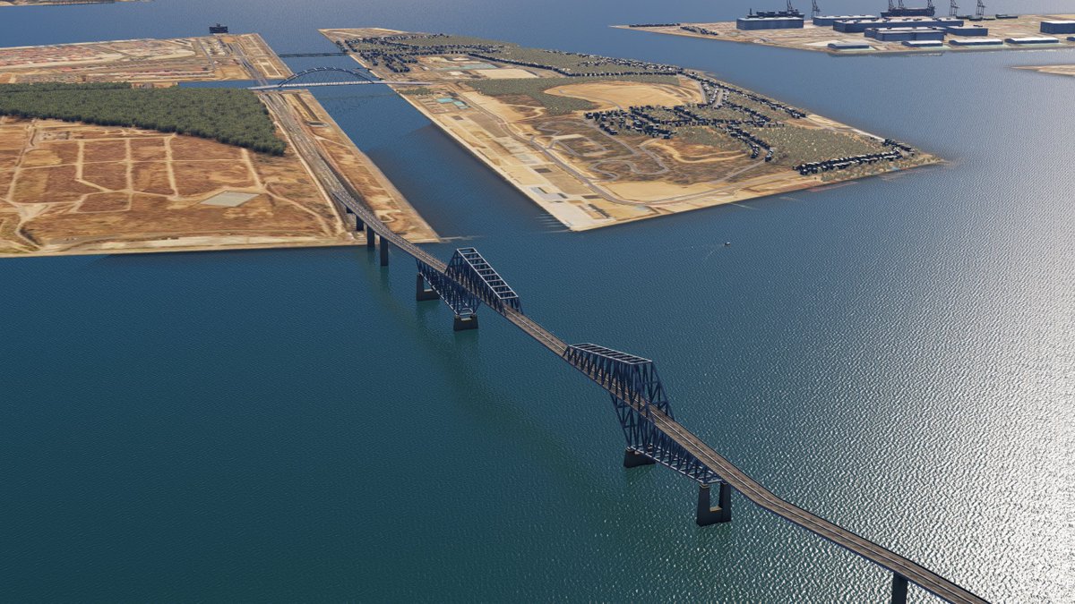 Panda136Li's tweet photo. WIP...
Satellite building are almost done, I also found me some time to made some simple models for landmark around Haneda.
It will be optional for all users in case of someone don't like it or  has better models for it.
(Ground marks havn't change yet)
#RJTT #Haneda #XPlane https://t.co/znPTv3kYh3