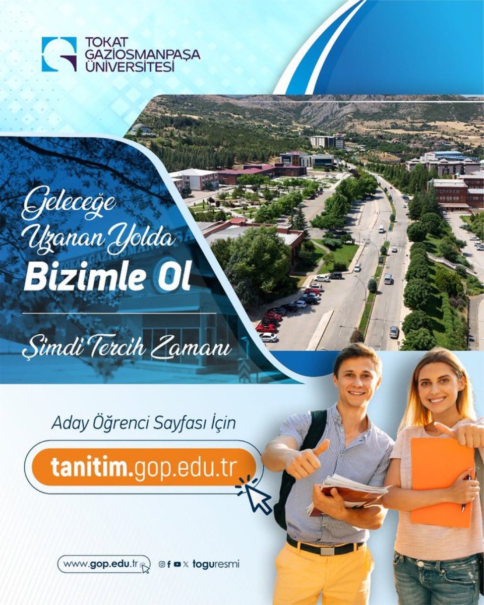 profdrfatihylmz's tweet photo. Geleceğinizi şekillendirecek önemli bir tercih dönemindesiniz.

Tokat Gaziosmanpaşa Üniversitesi olarak; güçlü akademik kadromuz, nitelikli eğitim anlayışımız, öğrenci odaklı kampüs yaşamımız ve zengin sosyal imkânlarımızla sizleri aramızda görmekten mutluluk duyacağız.

Bölümlerimiz, kampüsümüz ve üniversitemize dair merak ettiğiniz tüm bilgilere aşağıdaki bağlantıdan ulaşabilirsiniz.

🌐 https://t.co/s5beoYEpjd

Hayallerinizi birlikte gerçeğe dönüştürmek için sizleri Tokat Gaziosmanpaşa Üniversitesi ailesine davet ediyorum.

#gaziosmanpaşaüniversitesi #YKS2026 #tercihdönemi