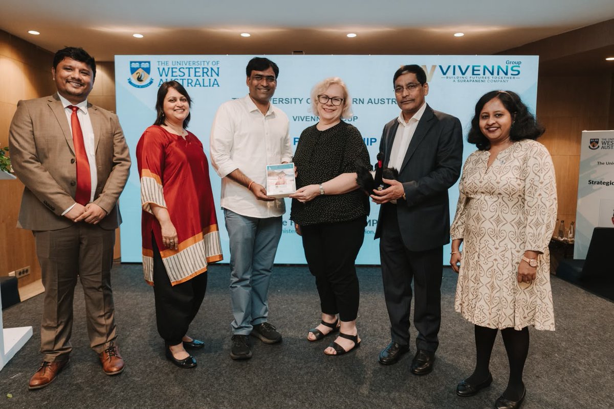 uwaindia's tweet photo. Building on the Western Australia–Andhra Pradesh Sister State Agreement (2016), UWA and Vivenns Group will drive collaboration through Amaravati International Education City across healthcare, renewable energy, AI, quantum technologies, cybersecurity, and bio design. https://t.co/Daw5Lx6sub