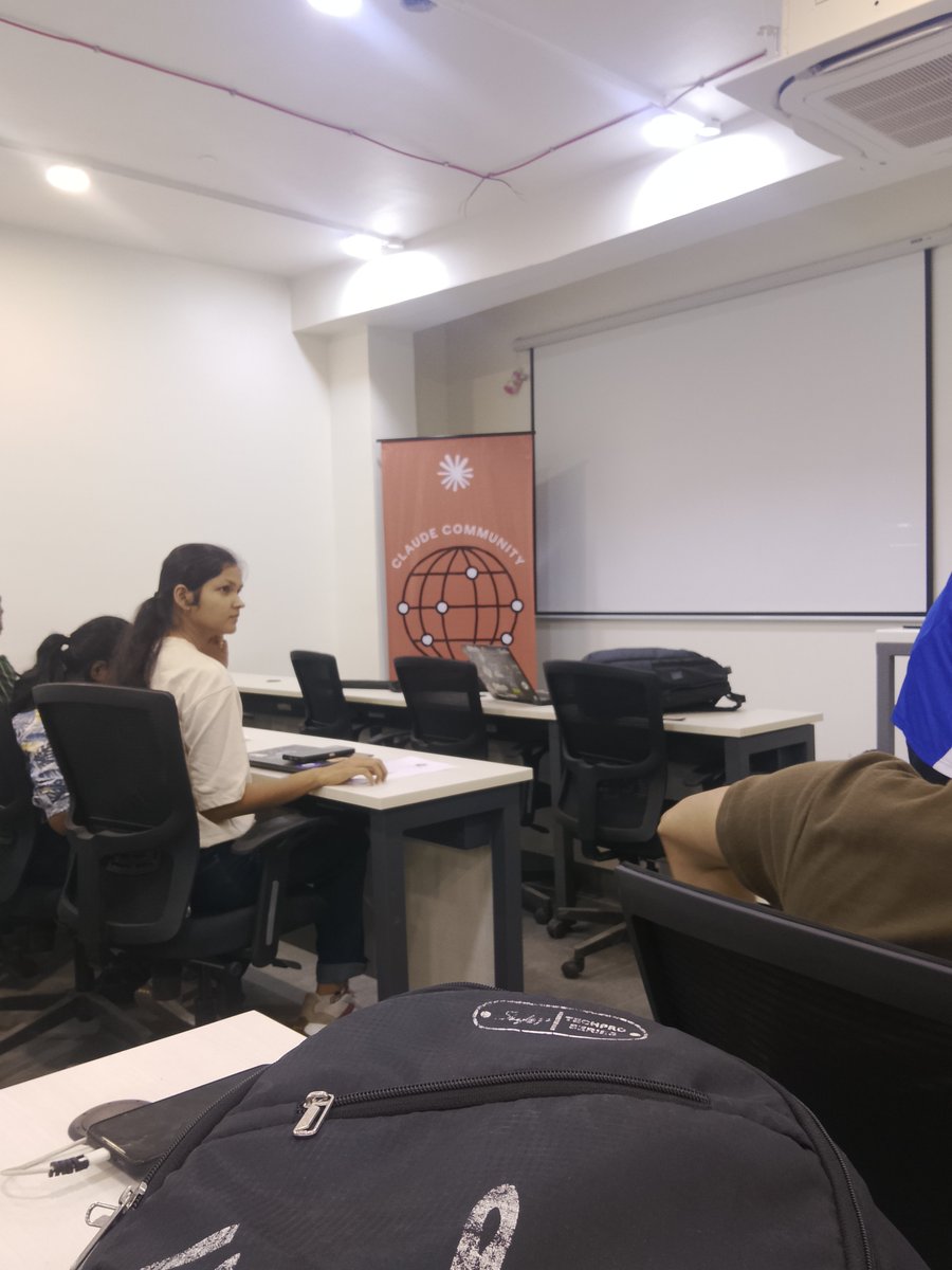 saymanlal's tweet photo. Live into the Claude Community Meetup, Bhopal 👾

Host - @aniketsahu_115 
By: @og_guild &amp; @theBuilder_base 

Excited to learn about @claude_code in detail.

@claudeai x @MPdao__?? https://t.co/ncMbD8Bfh2