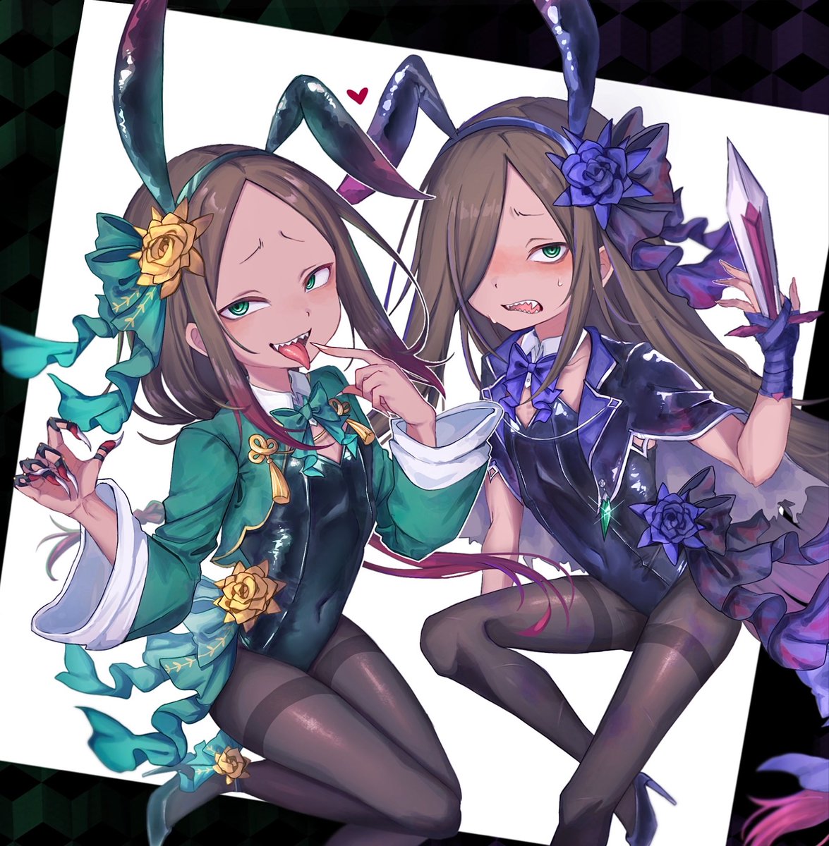 Post by ねしぎた on X: 💚💜👯💢