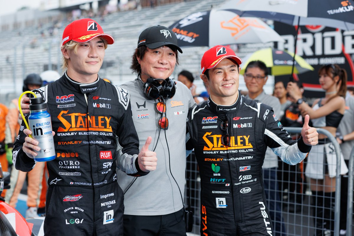 HondaRacingGLB's tweet photo. First victory for the Honda HRC PRELUDE-GT! 🏆

Naoki Yamamoto and Tadasuke Makino claimed their first win of the year at Fuji today, which was also the first win for the new Honda HRC PRELUDE-GT car that has been introduced for the 2026 SuperGT season. https://t.co/KGPtQGNhLD