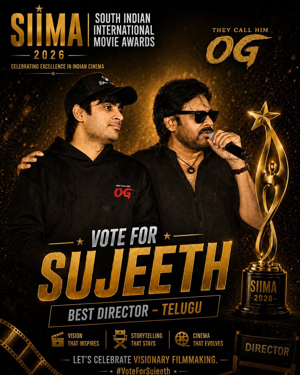 Sujeethfanpage's tweet photo. #OG Cults vote for @Sujeethsign anna 
https://t.co/m6FVMN7n5C #BestDirector for #Theycallhimog #Pawankalyan https://t.co/OYWQl3Tszk