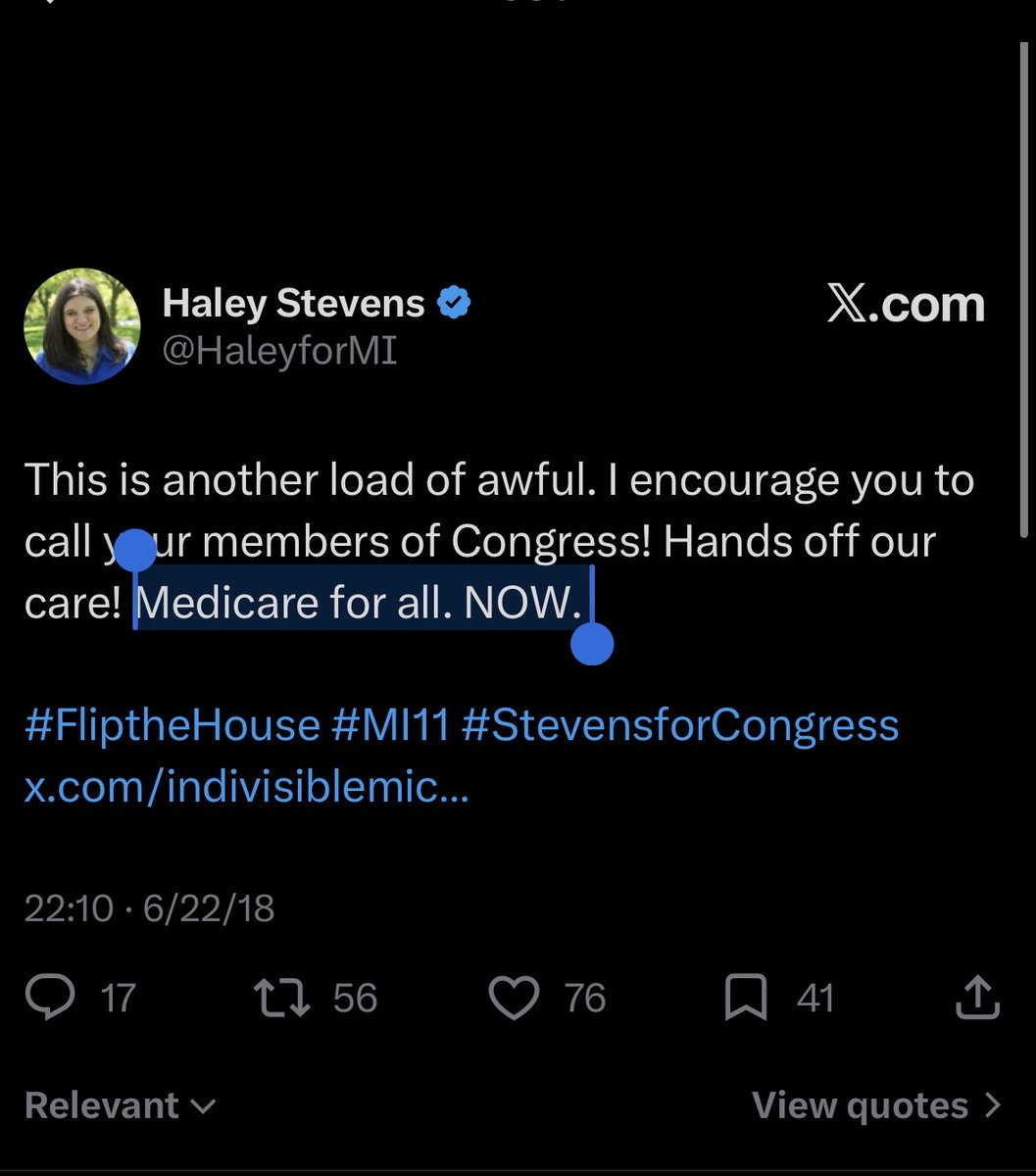 PushDemsLeft's tweet photo. You can’t trust Haley Stevens.

She stands for nothing. https://t.co/j4hqQ6zUxQ