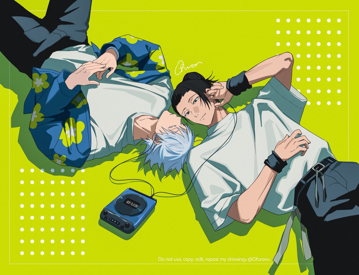 Ofuronu's tweet photo. あの頃、同じ曲を聴いていた

五条と夏油 https://t.co/MNfri3gszR