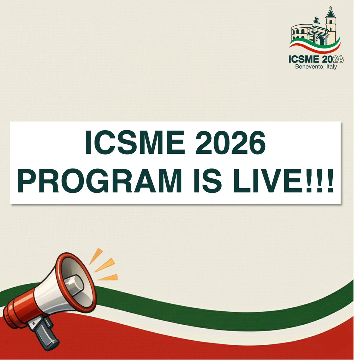 IEEEICSME's tweet photo. 🚨 #ICSME2026 Program is LIVE! 🚨

The schedule for the International Conference on Software Maintenance and Evolution is officially online. Explore the sessions, keynotes, and events now! 🚀

🔗 Explore the program: https://t.co/TBnA3w5BGZ https://t.co/yE7tCD0QND