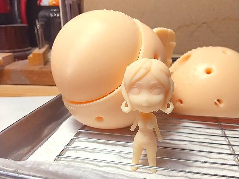 未塗装未組立のガレージキットです。 みかんファイターは3Dプリント製