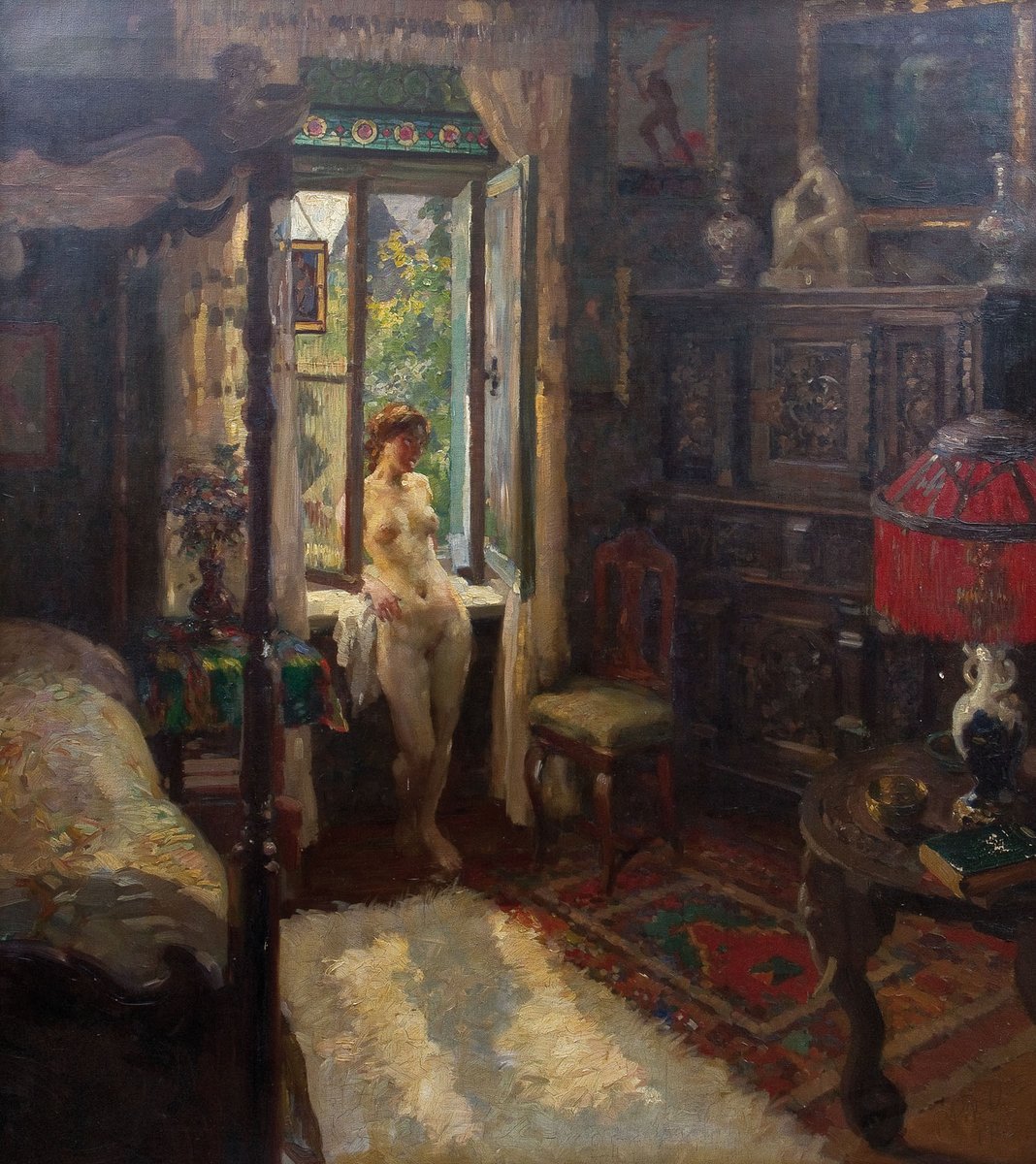 Norb_Lawrence's tweet photo. Paul Paede - Nude at the Window, 1913 https://t.co/8ThggbXQ7V