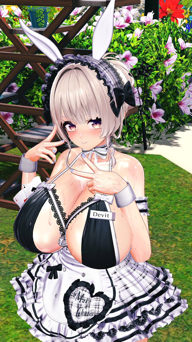 ddd_tmame's tweet photo. バニーの日　ラスト
　
ミルティナちゃん×Rabbit Signal
　
今回は１アバター、１衣装、１ワールドと被り無しで午前中に全員着せておいて撮影はポスト前にワールド行って撮りたてをポストしてます
　
８月２１日は平日なので多分大人しくしてると思います https://t.co/RsPp2OhY3Y