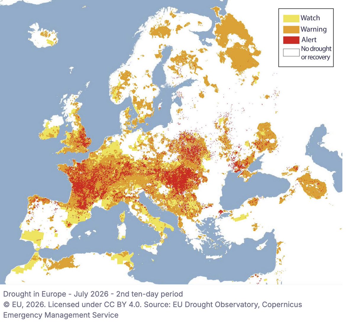 Elektryfikacja's tweet photo. ❗️Susza dewastuje energetykę w Europie❗️

Ze względu na niski poziom rzek europejskie elektrownie zmuszone są do ograniczania lub całkowitego zawieszania produkcji. Dla przykładu:

🇭🇺Elektrownia jądrowa Paks działa obecnie z mocą 170 MW, trwa proces wygaszania tej jednostki, ma być ona wyłączona w poniedziałek - po raz pierwszy w historii. 

🇷🇴W Rumunii trwa walka o to, by utrzymać przy pracy elektrownię jądrową Cernavoda; pierwszy blok tej jednostki został już wyłączony, władze starają się teraz przekierować dodatkowe ilości wody na blok numer 2.

🇷🇸Serbska elektrownia wodna Djerdap 1 musiała ograniczyć produkcję prądu do zaledwie 20% średniej dziennej generacji. 

🇫🇷Wcześniej we Francji trzeba było wyłączyć reaktory w elektrowniach Bugey, Chooz i Golfech. 

Tymczasem przed centralną Europą kolejny w tym roku bardzo ciepły tydzień.