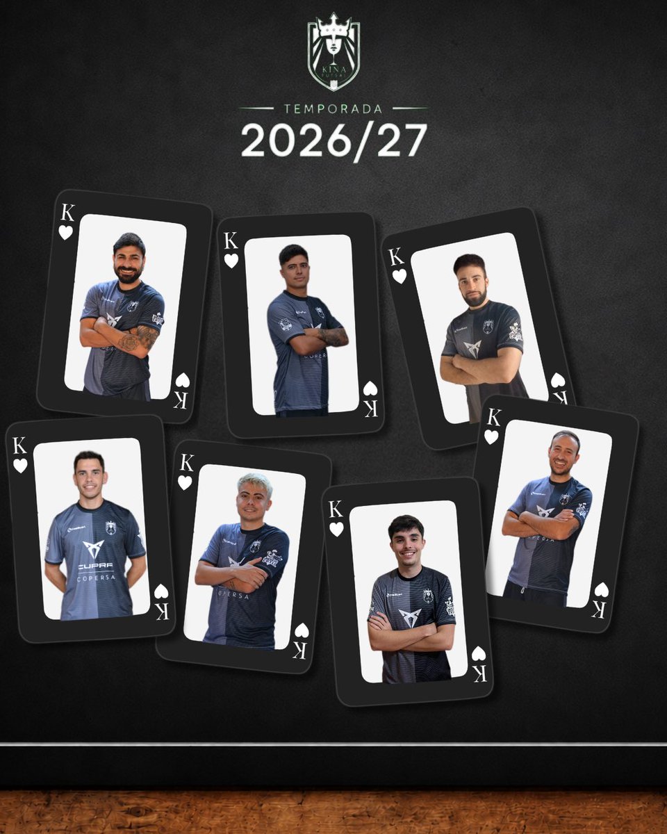 Kinafutsal's tweet photo. ℹ️ Varios de nuestros jugadores renuevan y seguirán formando parte de Kina Futsal en la temporada 2026/27.

¡Vamos a por otro año juntos! 💪🖤 https://t.co/WQZ2H8rnFw