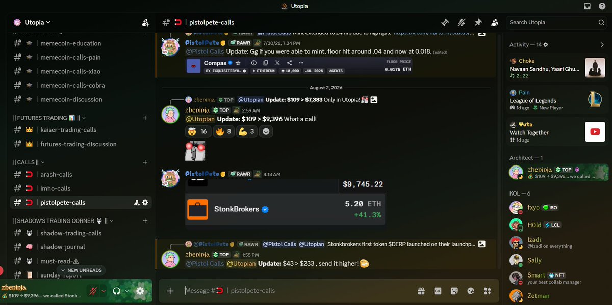 zheninjaweb3's tweet photo. Mineboys: $43 → $233 
Broker Punks: Free → $137 
StonkBrokers: $10,000+  

every single one was called before mint or very early in @UtopiaWeb3AG 

join: https://t.co/Trs1p4qVGb https://t.co/9UPyn6Ui46