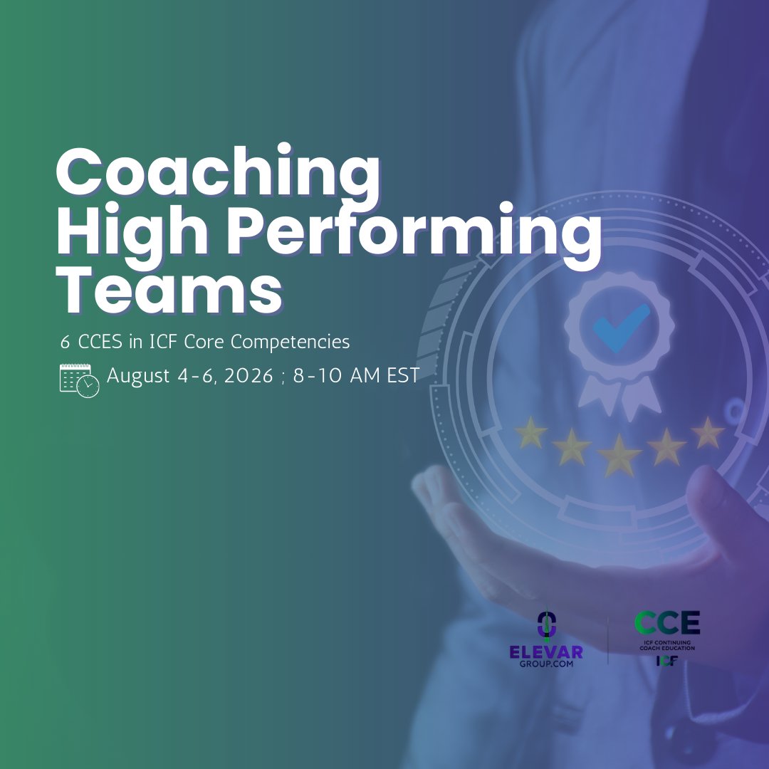 TheElevarGroup's tweet photo. If you’re committed to your development as a coach, this is the space for you.

Register now 👉 https://t.co/GZjlHiX8NK

#GrowthMindset #ProfessionalCoaching #ICFCompetencies #CoachEducation #ElevarGroup https://t.co/t6I6TYYx9q