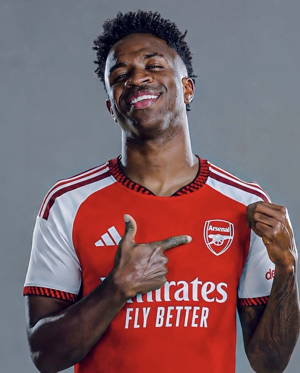 ArsenalN7's tweet photo. 🚨 Arsenal are reportedly set to submit an offer in the region of £85m for Vini Júnior 🇧🇷

The package is said to include a 4 year deal worth £21.3m annually (£410k per week), with the club also prepared to hand the Brazilian full control of his image rights 💰

📰 @latigoserrano https://t.co/yR0R9v6drX