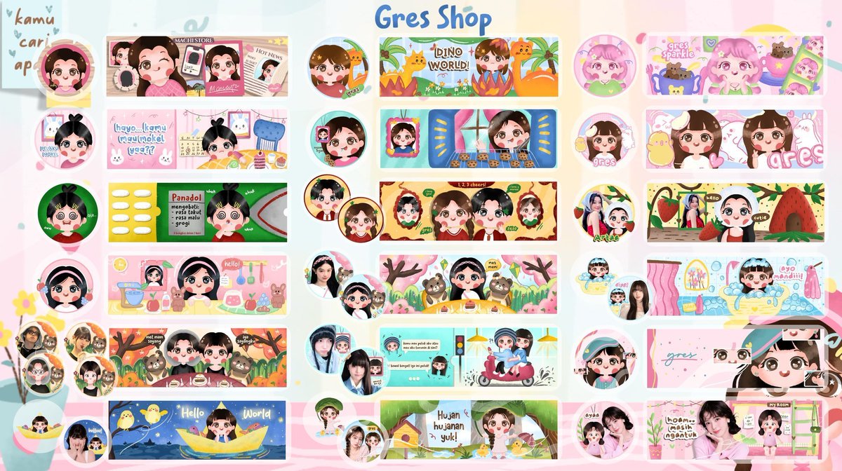 GrresShop's tweet photo. help repoostt?

hiii aku opeen layout by req nih! ada chibi, handdrawn, couple, dan lain2~!!

kalau mau custom set up satuan/full set up juga bisa lohh >_< 

yuk jajan di aku! bisa dm/wa di bio aku yaaah
#zonauang https://t.co/rUWjfyaEYB