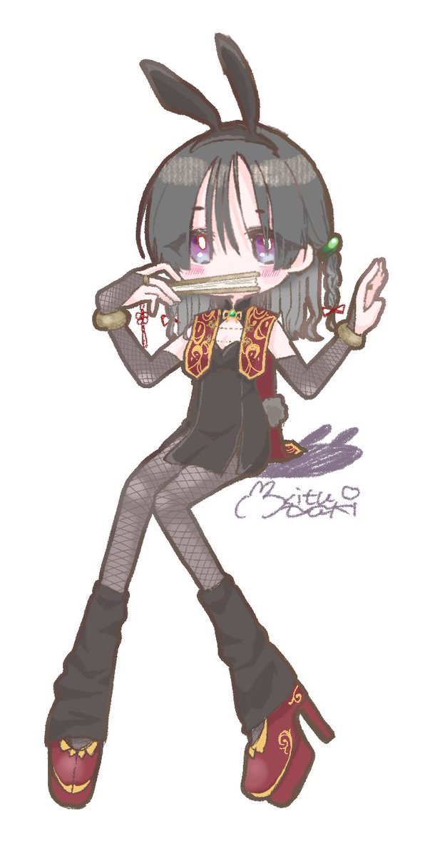 ki_tt_ki04's tweet photo. 久しぶりに絵を描きました
 #oc   #イラスト  #バニーの日 https://t.co/GLv8O9N0sj