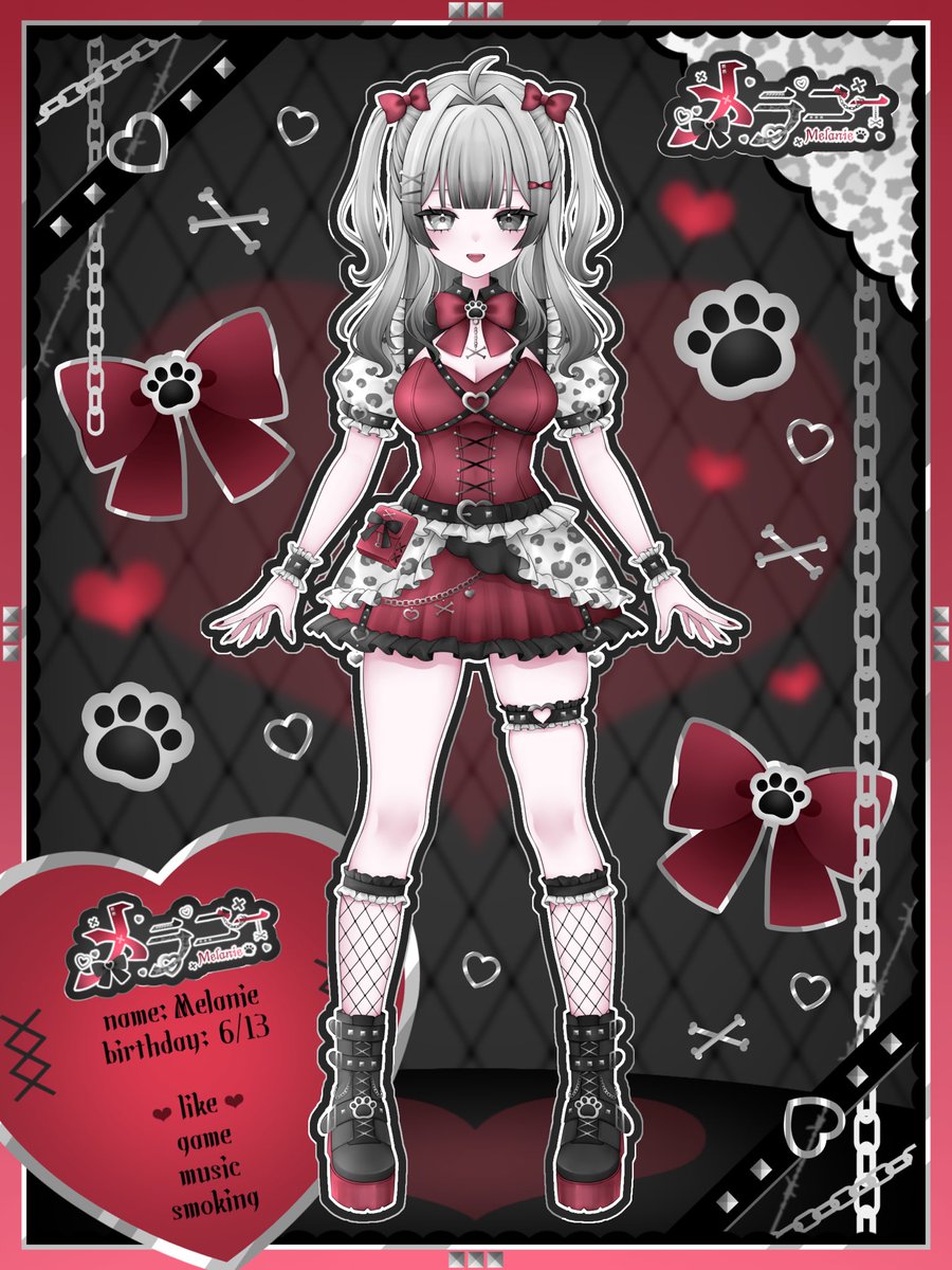 Melanie__VT's tweet photo. 🖤⛓️ #立ち絵公開 ⛓️❤

ガチエリートニートVtuberによる更生記録✍️

    ▀▄▀▄▀▄▀▄▀▄▀▄▀▄▀▄▀

❤️‍🔥リスナーさん第一のゆるゆる配信

︎︎︎︎︎︎❤️‍🔥ゲームと音楽とヤニが好き

︎︎︎︎︎︎❤️‍🔥配信しろー！って尻叩いてくれるリスナーさん募集
     
     ▀▄▀▄▀▄▀▄▀▄▀▄▀▄▀▄▀

XフォローとTwitch登録で、あなたを大切にすることを誓います🤝🏻

プロフィールと各種リンクはこちら⬇️
https://t.co/L4mUAh2Fme

❤️‍🔥♻️💬で巡回��ます！！

#新人Vtuber #個人Vtuber #Vtuberのおともだち大募集 #8月のVTuberフォロー祭り‍