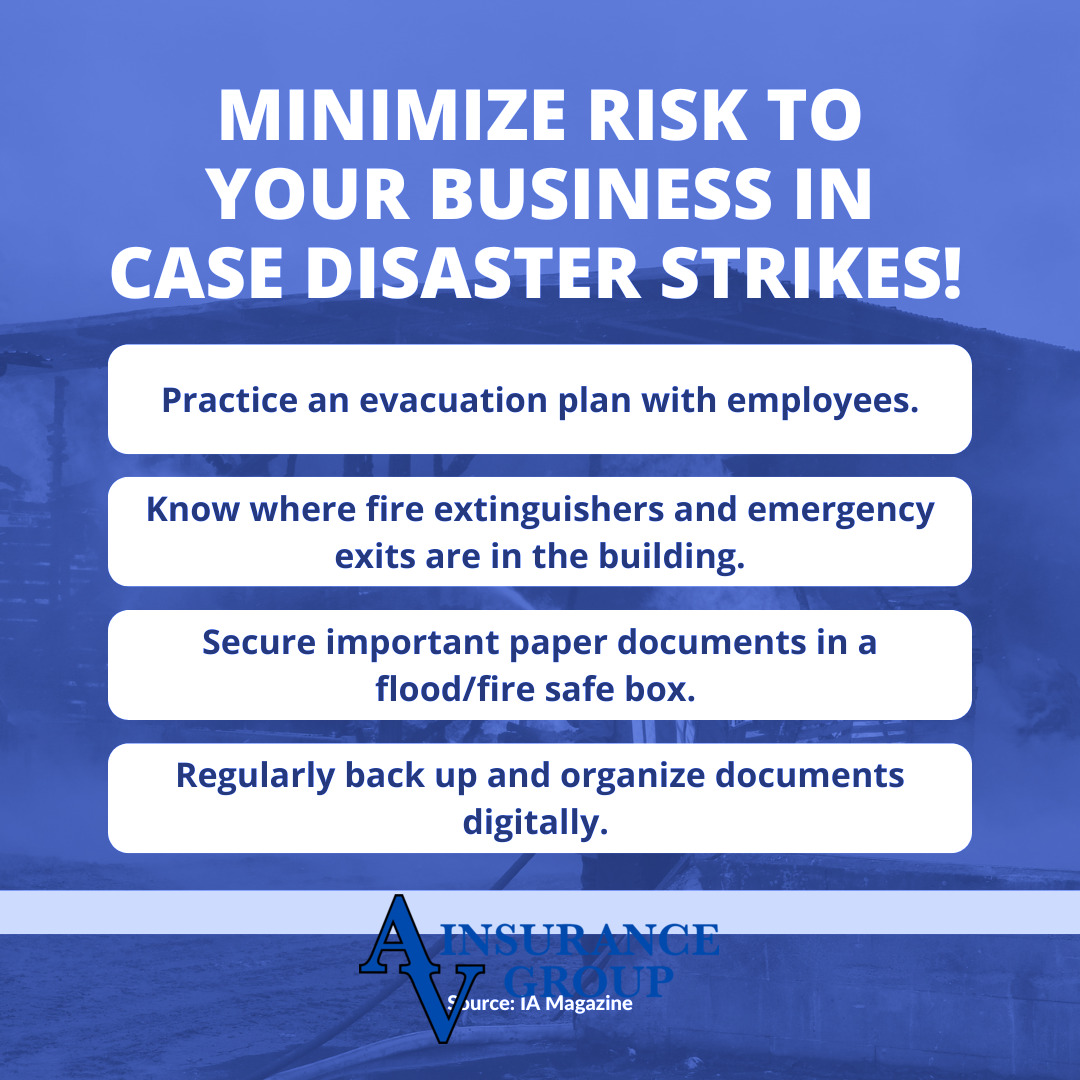AVInsGroup's tweet photo. Does your business have a plan in place in case disaster strikes?

#protection #AVInsGroup #Ohio

Contact us at 740-397-7373 or avinsurance@outlook.com

Visit our website at https://t.co/cy6JXRPprP https://t.co/Swc9JOpxzO