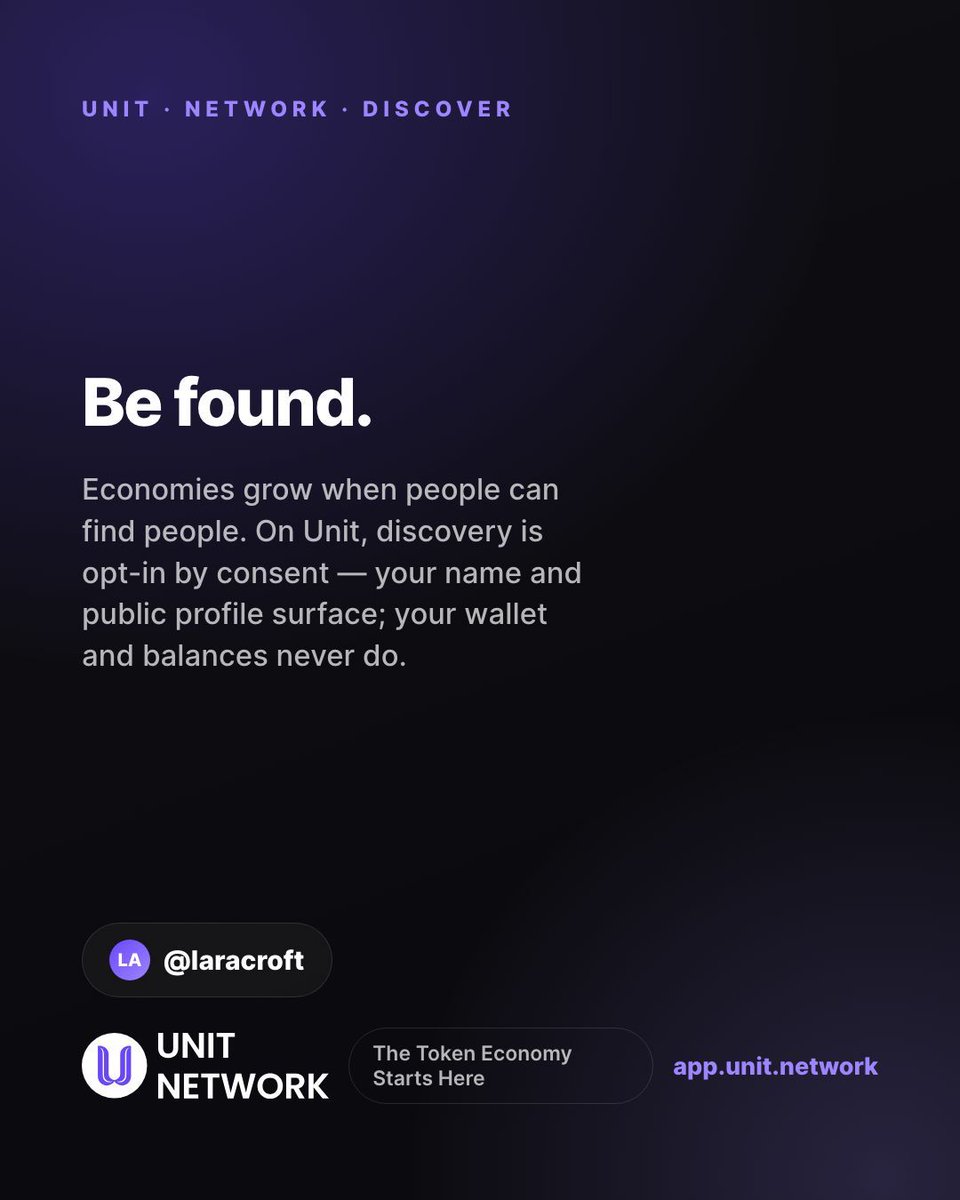 theunitnetwork's tweet photo. Discovery is where participation begins.

Find people, projects, and communities inside UNIT.

https://t.co/N0uLiV9iGN

#Discovery #TokenEconomy https://t.co/dcoqMieNZc