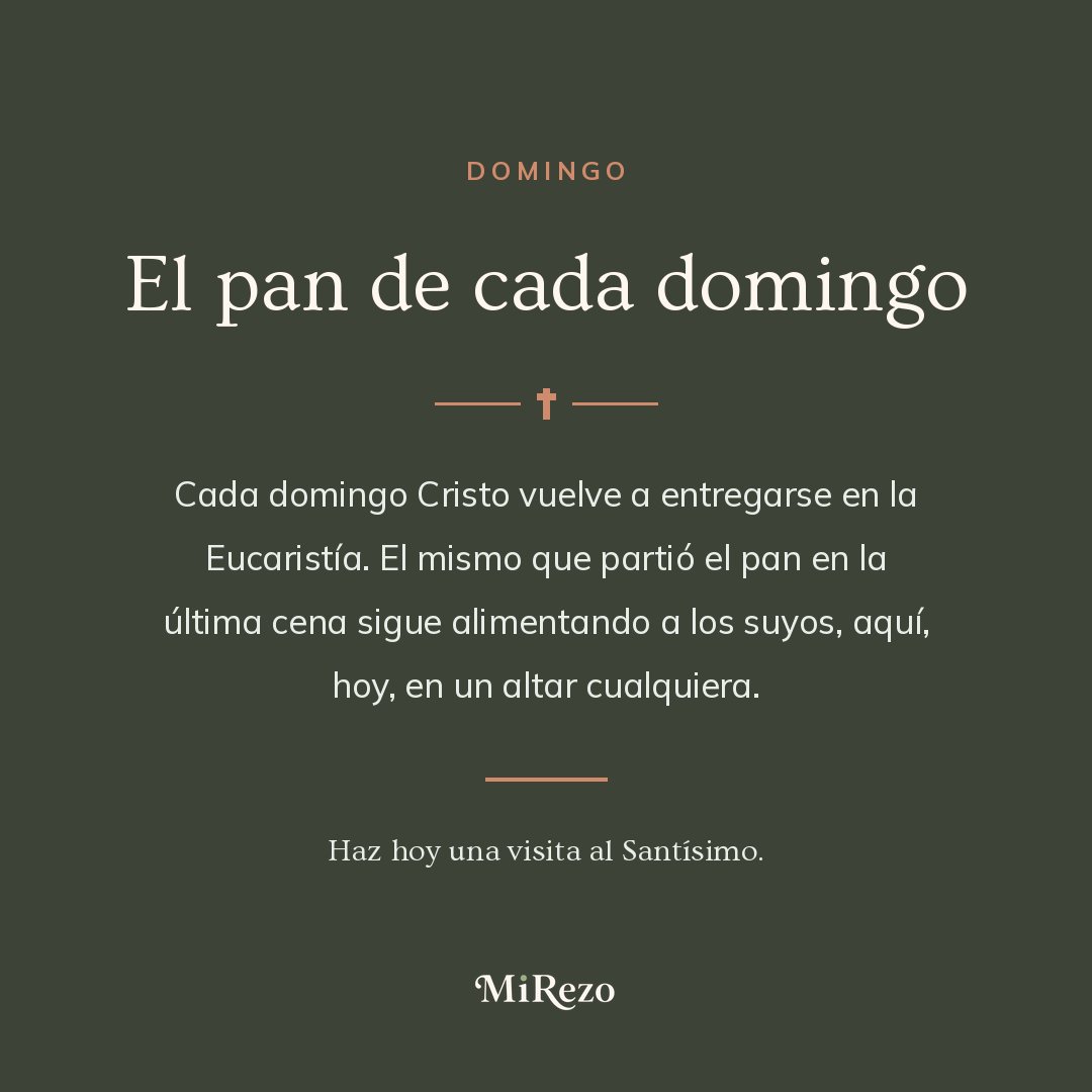 mirezoapp's tweet photo. Cada domingo Cristo vuelve a entregarse en la Eucaristía. 🕊️

El mismo que partió el pan en la última cena sigue alimentando a los suyos, aquí, hoy, en un altar cualquiera.

🙏 https://t.co/W4Umf3BKBP, sin internet, sin cuentas y sin anuncios.

#Eucaristía #Domingo https://t.co/4nZHz31npI