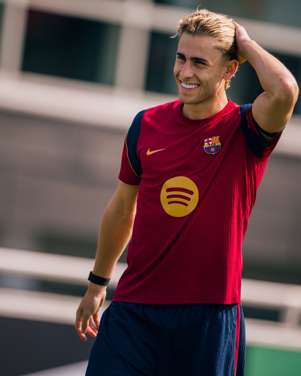 FCBarcelona's tweet photo. If Fermin is happy, admin is happy. 🥰 https://t.co/3NK54Agnrc