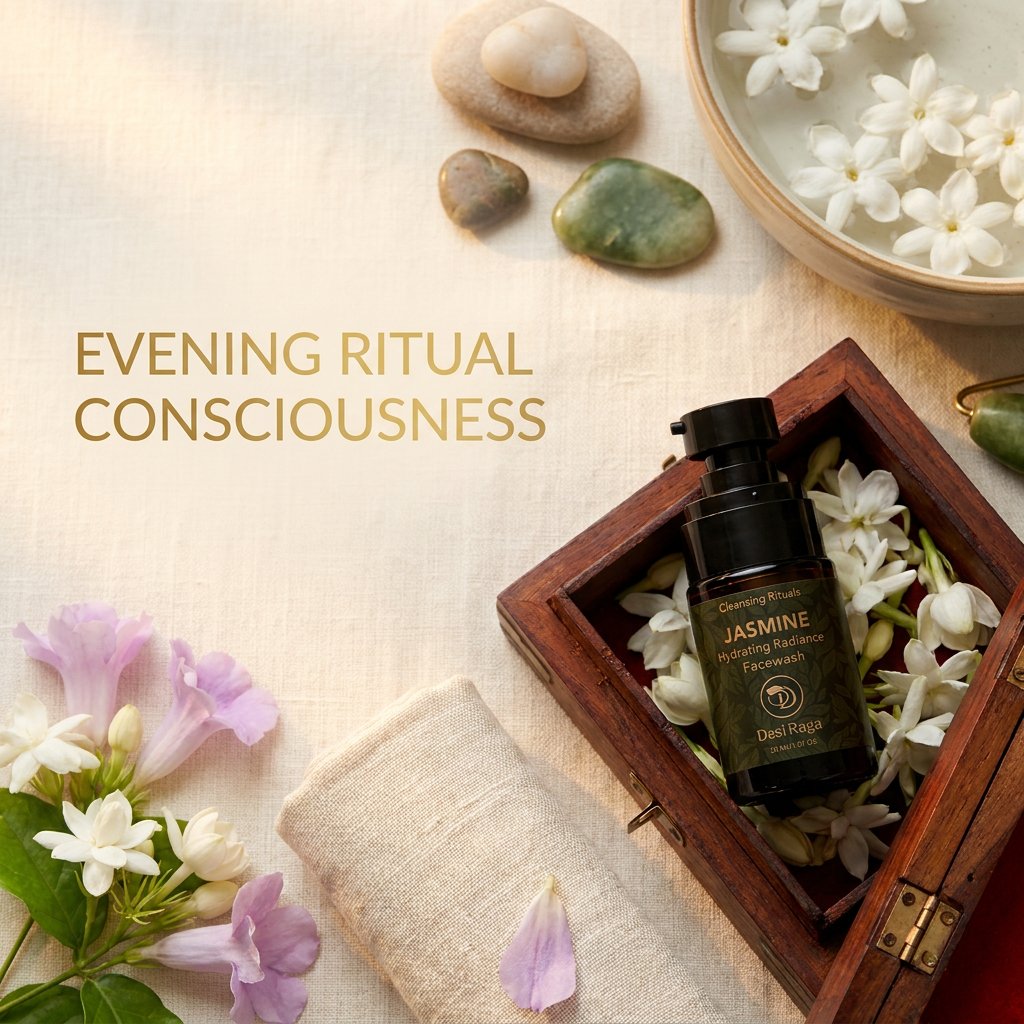 Desi_Raga's tweet photo. True luxury lies in the transition from the day’s demands to evening stillness. At Desi Raga, we view skincare as an act of consciousness.

#DesiRaga #EveningRitual #MindfulBeauty #LuxurySkincare https://t.co/It8HyD7RPO