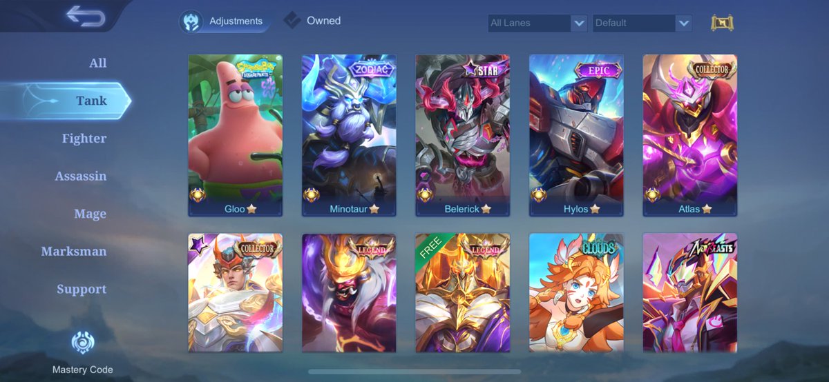 bijoyooo's tweet photo. @mlbbfess Pengen semua hero tank/supp pake skin gerak🥴 https://t.co/sGCSENtdWY