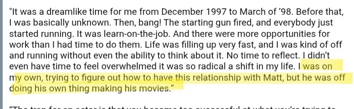 goshh692's tweet photo. @Dwanwalker1938 @hollanovbading You know what i do remeber ben sying in an interview that he was left alone by matt making his movies... my heaet just brakes for the old them... https://t.co/mIBk5eLziB
