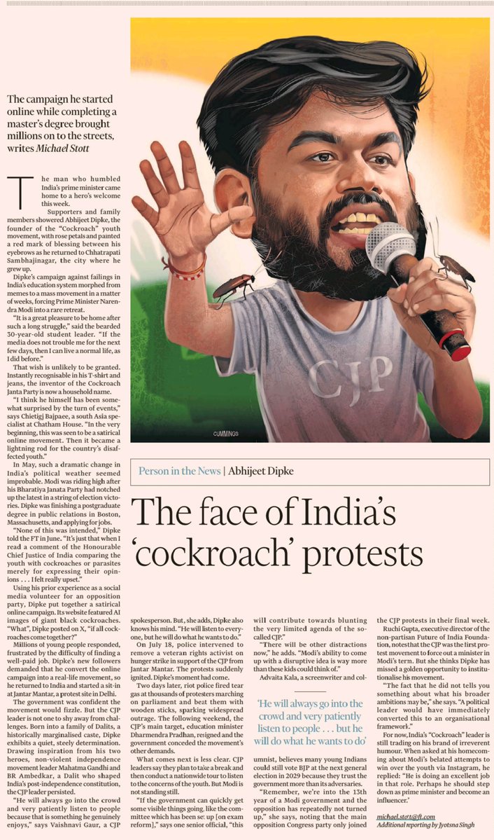 baxiabhishek's tweet photo. .@abhijeet_dipke is the 'Person in the News' in the Financial Times. https://t.co/Ttfiprzm2D