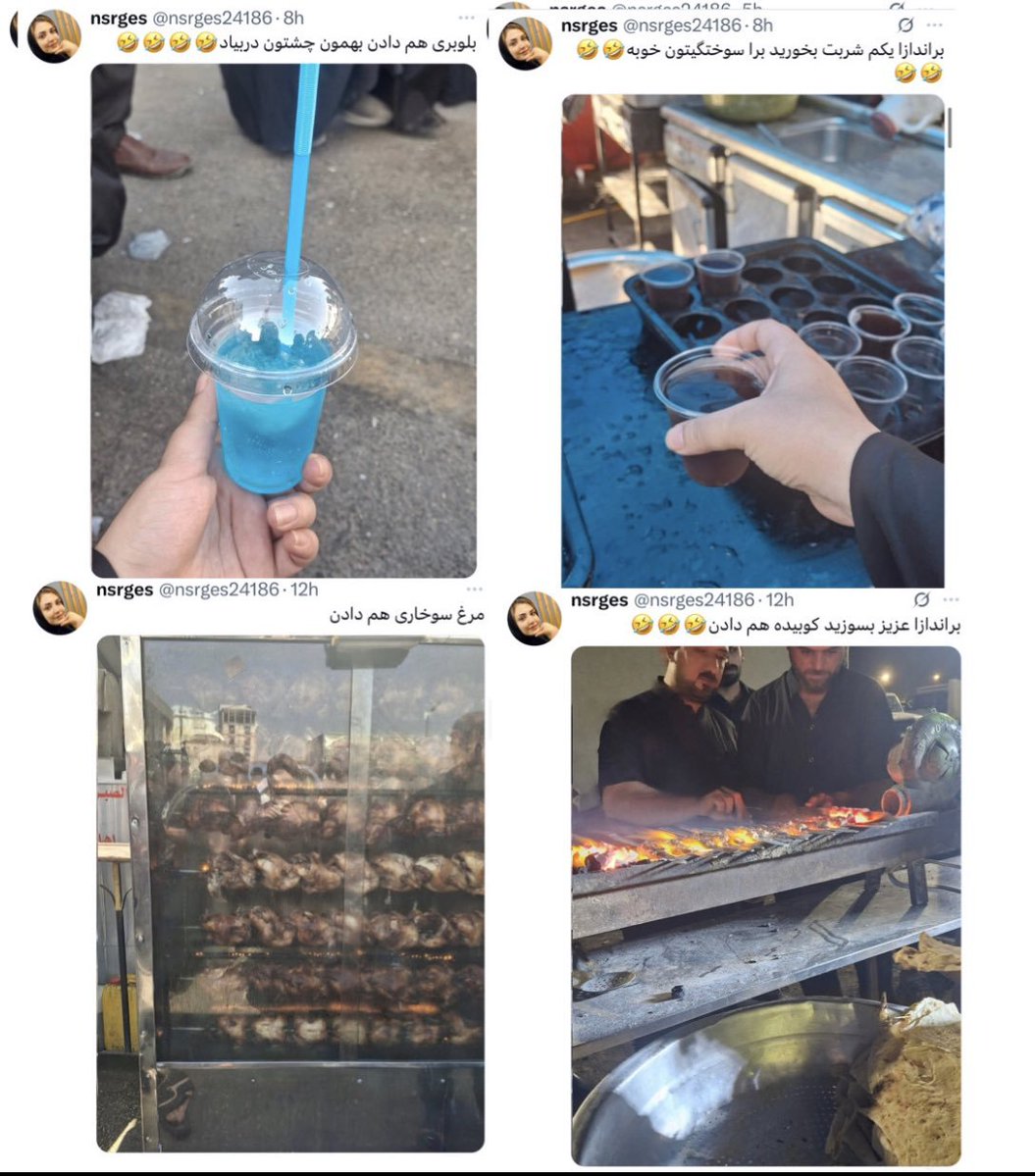 Iran1Asl's tweet photo. نه ببین ما واسه غذا نرفتیم اربعین 🤡 https://t.co/eOJMGUpyoo