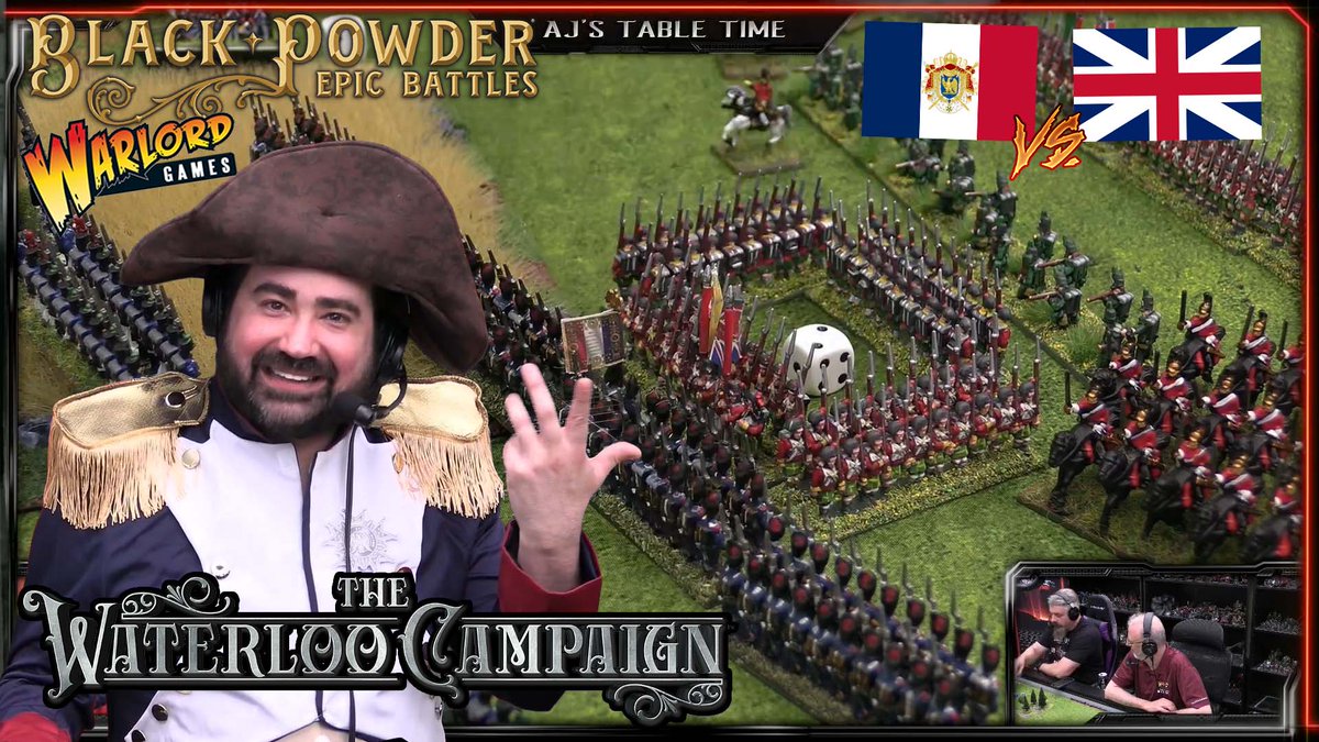 AngryJoeShow's tweet photo. Colin from Warlord Games visits us from the U.K. to play some Black Powder Epic Battles! It's the Classic French vs British in Historical Miniatures Wargaming - The Waterloo Campaign! Napoleon Joe vs British Colin! Come learn a bit of HISTORY! https://t.co/9tg9Vcen6w RT & Share Plz!