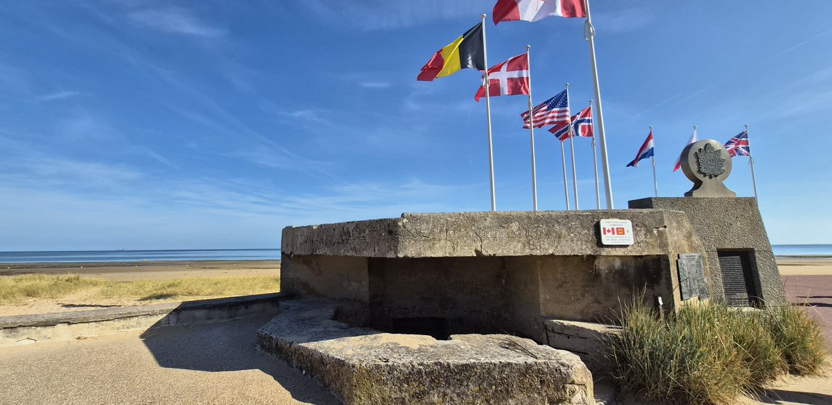 BBTLLP's tweet photo. Another brilliant day with our family group! Today was all about the beaches &amp; #German defense. Talks amongst many were, #JunoBeach to talk #Canadians &amp; Charles De Gaulles return,the Stan Hollis VC action &amp; harbours at #GoldBeach then gun batteries at #LonguesSurMer! #TopDay! https://t.co/3OkbjU5c5G