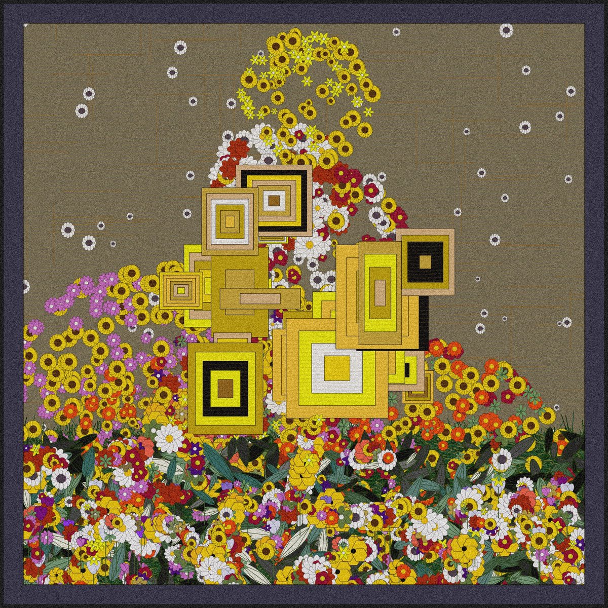 FloraArtDAO's tweet photo. #sendflowers to the one and only @ooeculture. 🌻🌸🌹

This gorgeous Ground Palette with Golden blocks sits right in the Francisco Carolinum Museum in Linz, Austria.

If you can, get ready to visit their wonderful exhibition next month! https://t.co/DkVPUMb4TQ