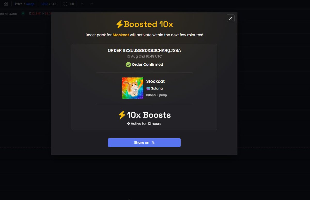 zhuktckls's tweet photo. ⚡ Boosted 10x Stockcat on DEX Screener!
https://t.co/lQp5ahJQsu https://t.co/ZFSj6gO24Y