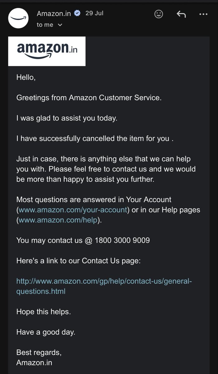 adityabinju's tweet photo. It shouldn't take "weird luck" just to find customer support on the app, @amazonIN! 📱❌

My cancellation &amp; refund request is STILL unresolved despite having written confirmation. Absolutely frustrating experience.

Help me fix this @AmazonHelp! https://t.co/drAAGUekna