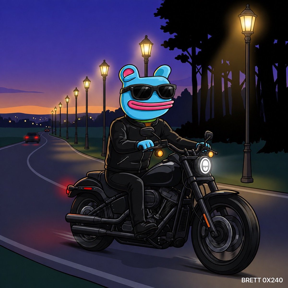thewealthlover's tweet photo. While the world sleeps, Brett keeps riding.
No shortcuts. No fear. No need for permission.
Every mile is another chapter in a story still being written.
Legends aren’t born in the spotlight they’re forged in the dark.
Ride on. 🏍️💙  
#Brett #0X240 https://t.co/ErcRhp9ys1