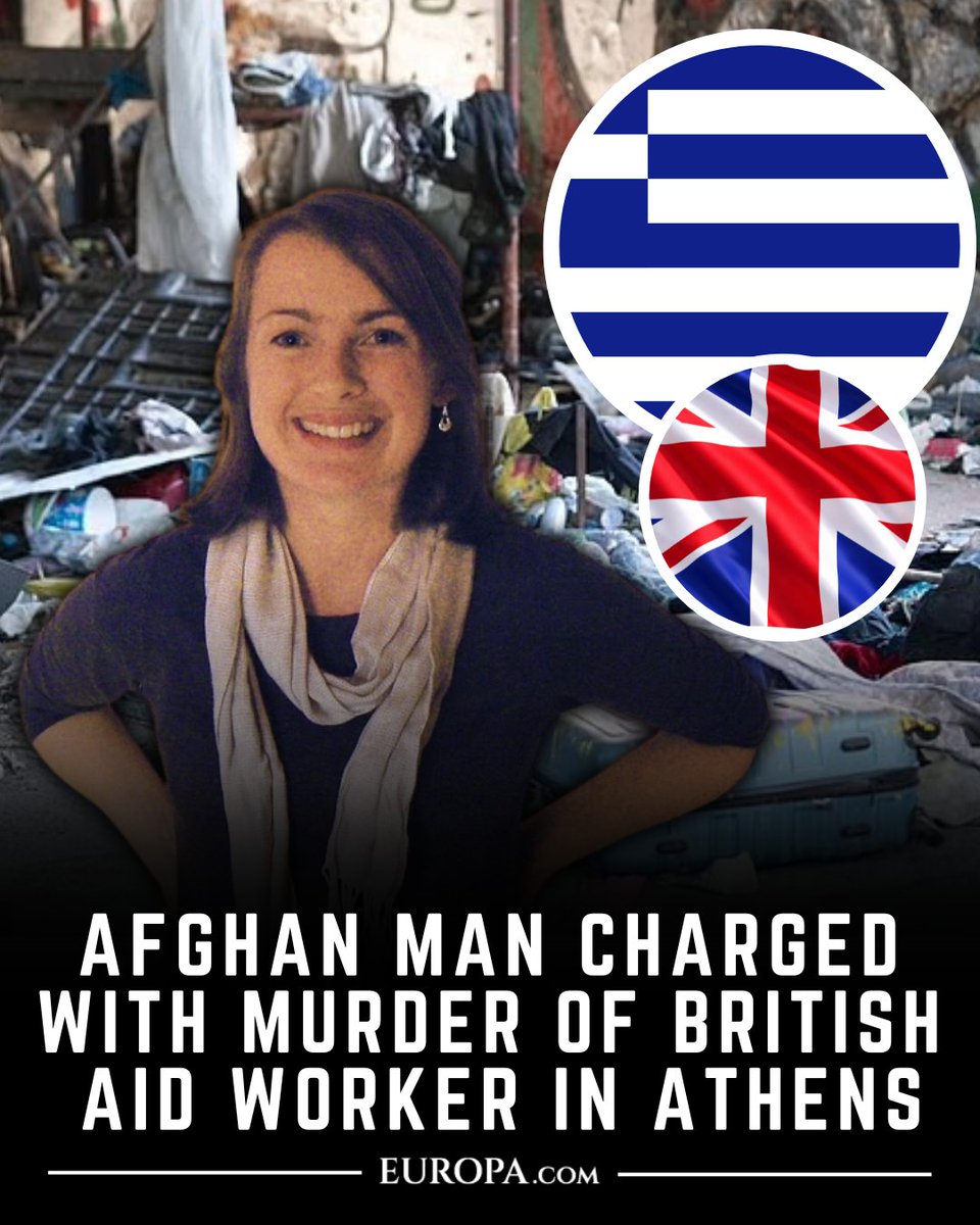 europa's tweet photo. 🇬🇷 Greek police have charged a 26-year-old Afghan man with the murder of 38-year-old British aid worker Elisabeth Jane “Lisa” Ross.

Ross’s body was found inside a suitcase in an abandoned car park in Athens on July 18.

The pair met through her volunteer work helping refugees and homeless people.

Follow: @europa