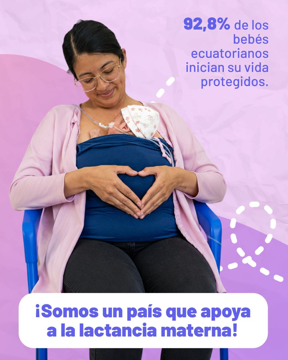 Salud_Ec's tweet photo. La #LactanciaMaterna 🤱 brinda todos los nutrientes que tu bebé necesita, lo mantiene hidratado y lo protege de enfermedades. ☝️ Todos los bebés  tienen derecho a alimentarse con leche materna desde el primer día de vida.

#ApoyoALaLactancia https://t.co/naVPyuDClr