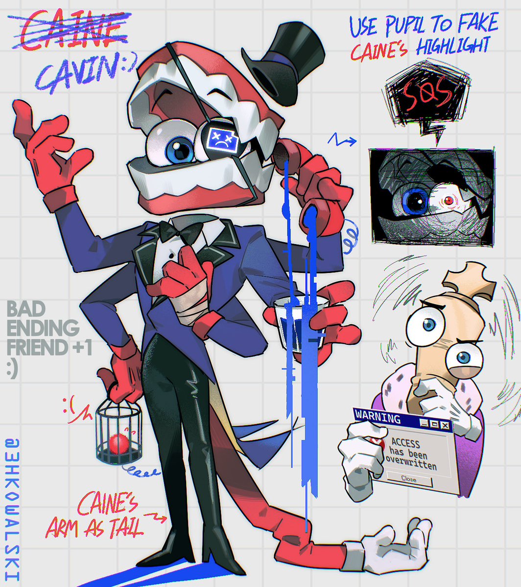 3HKowalski's tweet photo. Eyepatches are my weakness
#tadc #TheAmazingDigitalCircus #Caine
had fun with the color palette https://t.co/80DoPPdgTM
