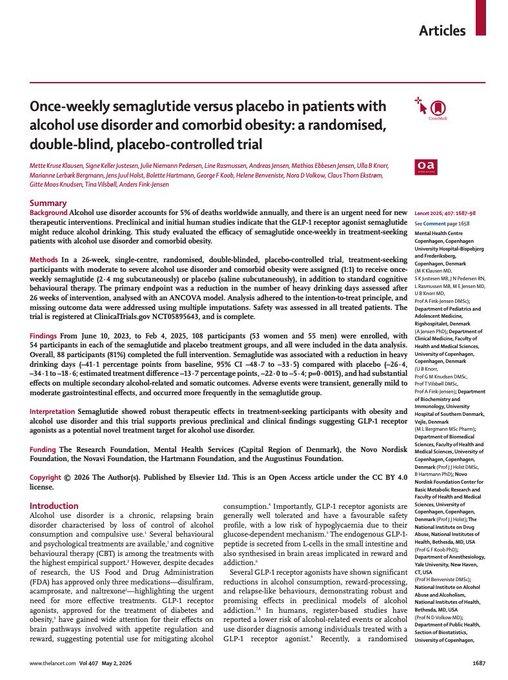 once weekly semaglutide in adults with alcohol use disorder VA study tests for treatment Semaglutide may affect more than