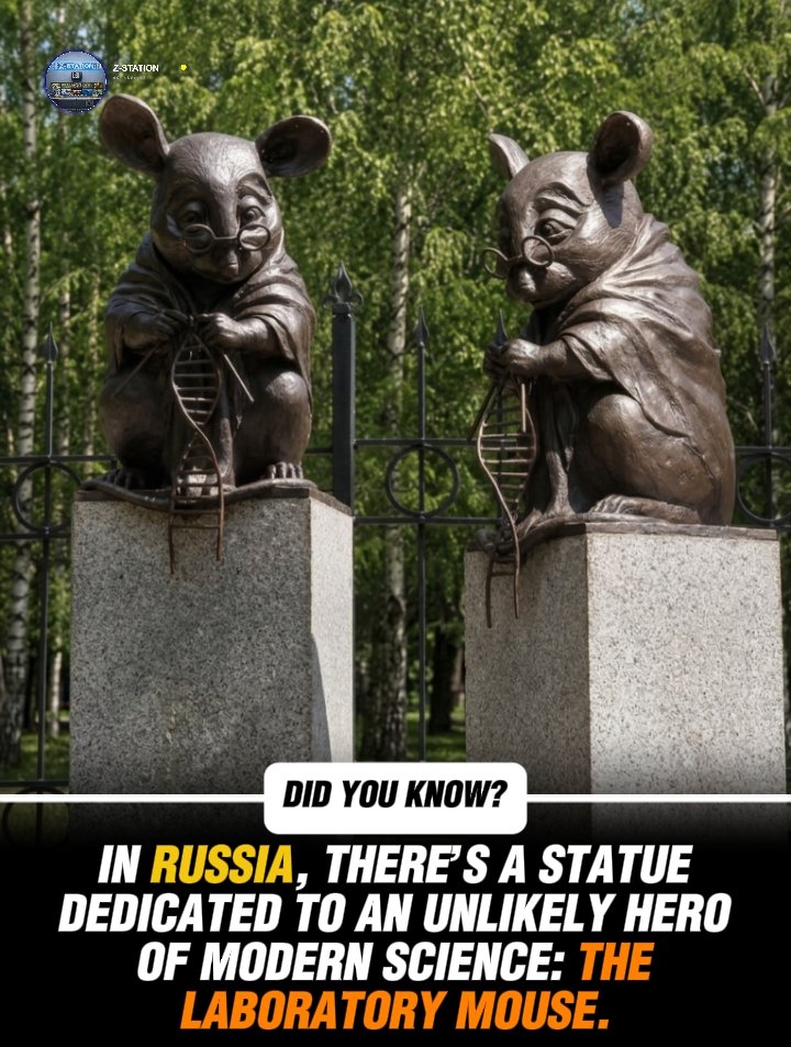 z_station3's tweet photo. Located in front of the Institute of Cytology and Genetics in Novosibirsk, Russia, the Monument to the Laboratory Mouse is a bronze statue dedicated to the millions of rodents sacrificed for medical breakthroughs. 

Unveiled in 2013, the clever sculpture depicts a spectacled ... https://t.co/wevW9FWdQA