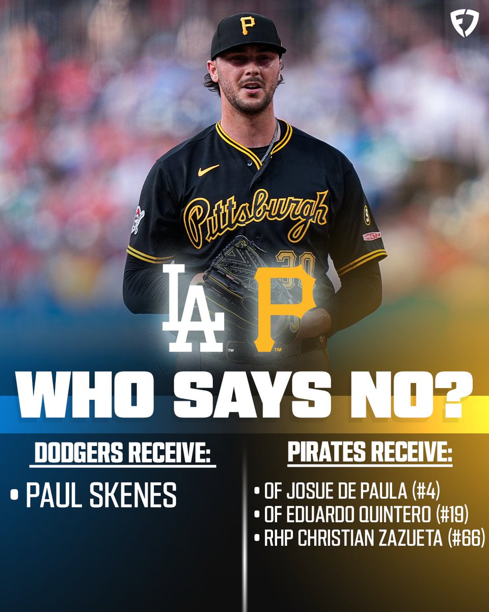 FanDuel's tweet photo. The Dodgers already have Skubal, Ohtani, Yamamoto &amp; Glasnow. 

What if they just traded for Paul Skenes too? 😱 https://t.co/eJdiNAyCcG