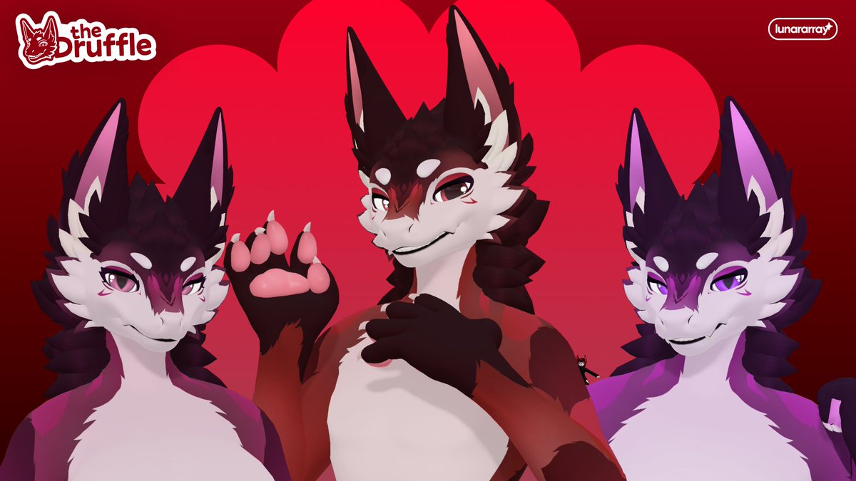 ItsLunarArray's tweet photo. The Druffle, the project we've been working on nonstop, is finally released! The most ambitious project I've ever done is now ready for you to get your hands on!
Links Below!!!
And as always, MORE SOON!!
A collaborative project between:
@Vivi_Fae 
@meaty_tw