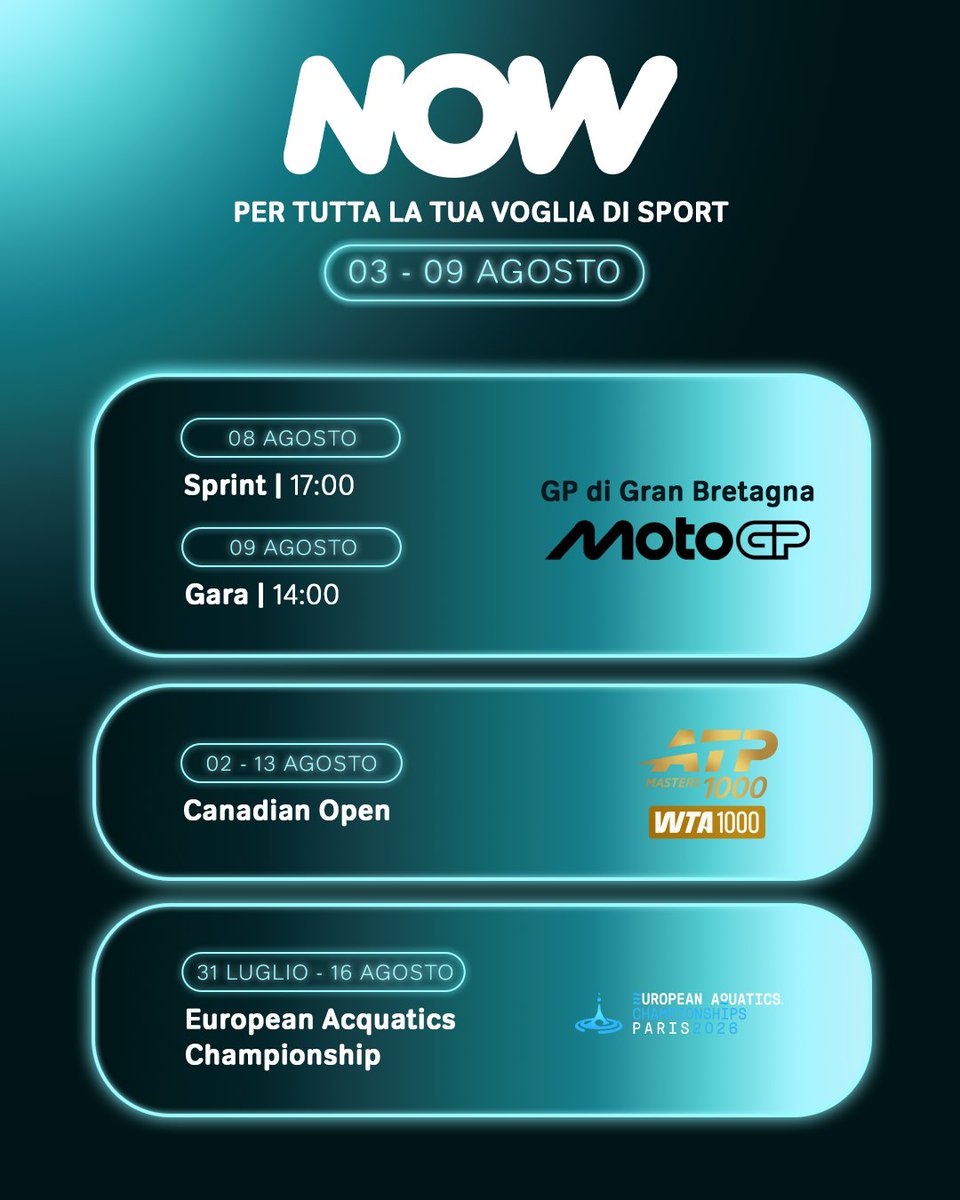 NOWTV_It's tweet photo. Lo sport non va in vacanza, ci vediamo su NOW ✨ https://t.co/FYRKmq3pmH