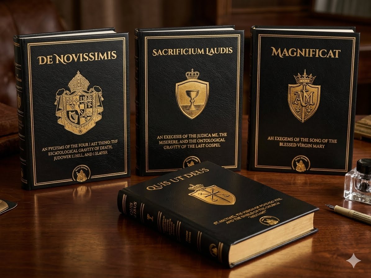 DeoSecMar's tweet photo. ⚔️ THE ARMORY OF TRADITION ⚔️
The special 4-volume edition of 'The Church Militant Library' is finalized. Re-arm your soul with uncompromised traditional Catholic theology.
Available on September 15, 2026.
👇 SECURE YOUR PRE-ORDER: https://t.co/FTv08zxurr https://t.co/Ianf3Inr0e