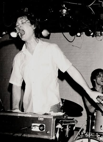gregkot's tweet photo. Jeff Conolly (RIP) led Boston garage-rockers Lyres, whose "On Fyre" LP remains a classic. He's gone but the image of Conolly singing "Help You Ann" while playing Vox riffage with his right hand &amp; banging a tambourine with his left was burned into my DNA in the '80s &amp; never left. https://t.co/FKHXOWBGT0