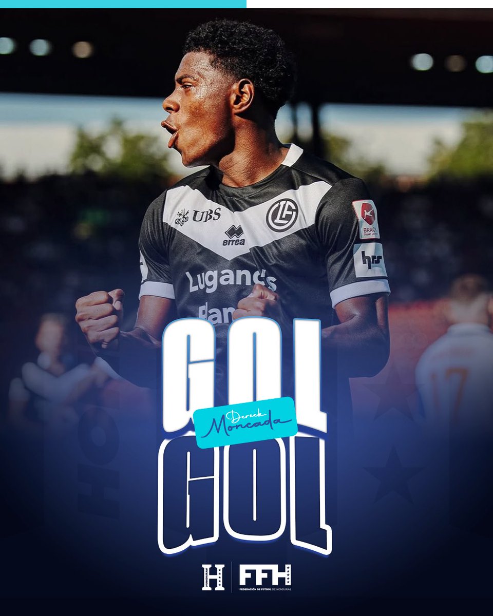 FFH_Honduras's tweet photo. 🇭🇳⚽ ¡Primer gol en Suiza para Derek Moncada!
El futbolista hondureño celebró su primera anotación con el FC Lugano, dando un nuevo paso en su carrera como legionario.
¡Felicidades, Derek! Desde La H te deseamos muchos éxitos y que este sea el primero de muchos goles.
#LaH #Legionarios #Honduras