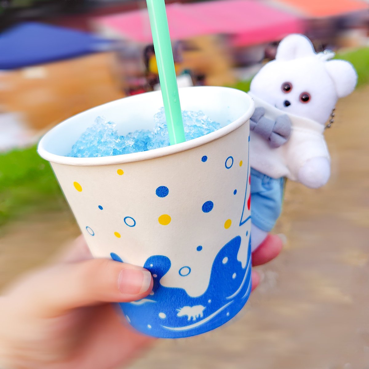 mkn_umi's tweet photo. これは一瞬で液体となったかき氷(1人分)とNEWくまきち🧸 https://t.co/wvd1lPK8g2